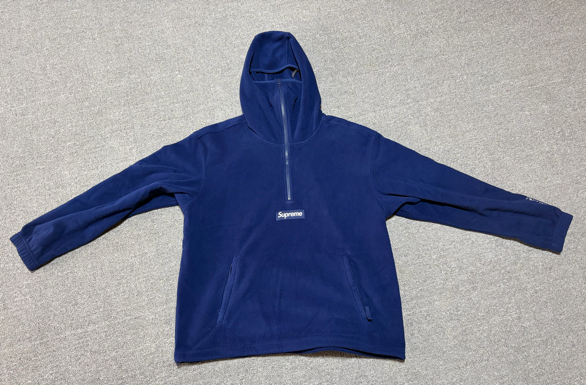 Supreme Polartec Facemask Half Zip Hooded Sweatshirt "Navy"