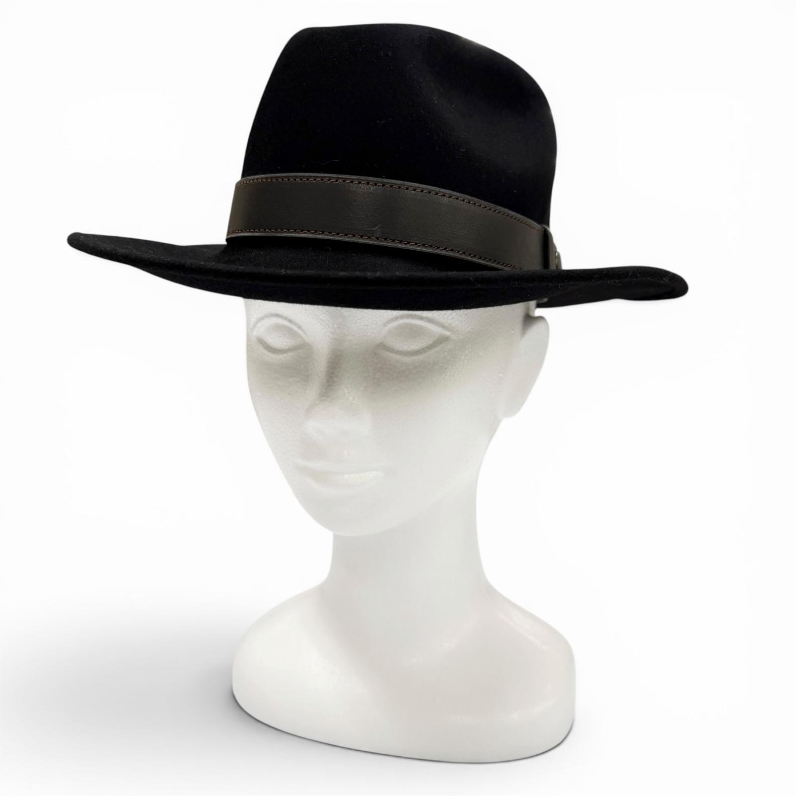 極美品 エルメス ハット ブラック メンズ 58