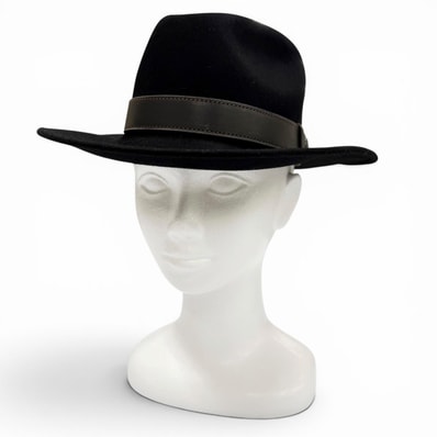 極美品 エルメス ハット ブラック メンズ 58