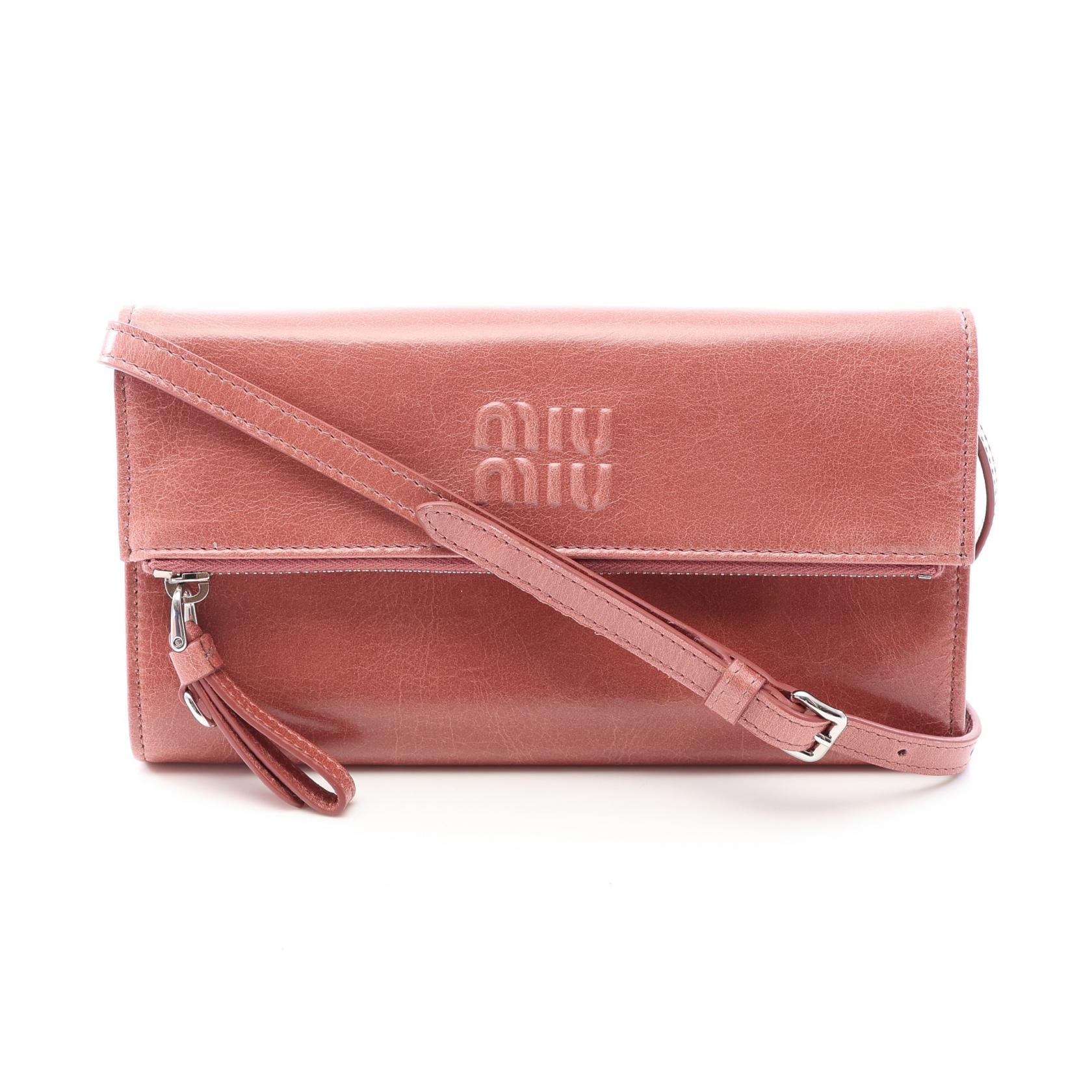 ミュウ ミュウ Miu Miu VITELLO SHINE ショルダーバッグ バッグ レザー レディース ブラウン系 5MT0482A44F0405 【新品】