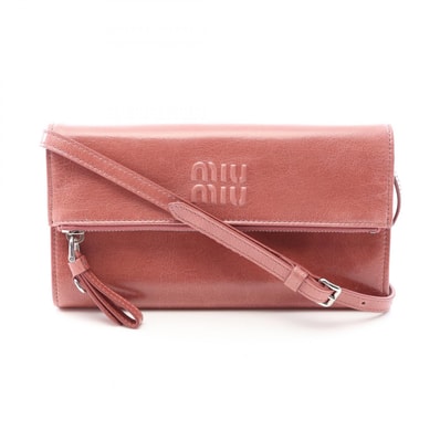ミュウ ミュウ Miu Miu VITELLO SHINE ショルダーバッグ バッグ レザー レディース ブラウン系 5MT0482A44F0405 【新品】
