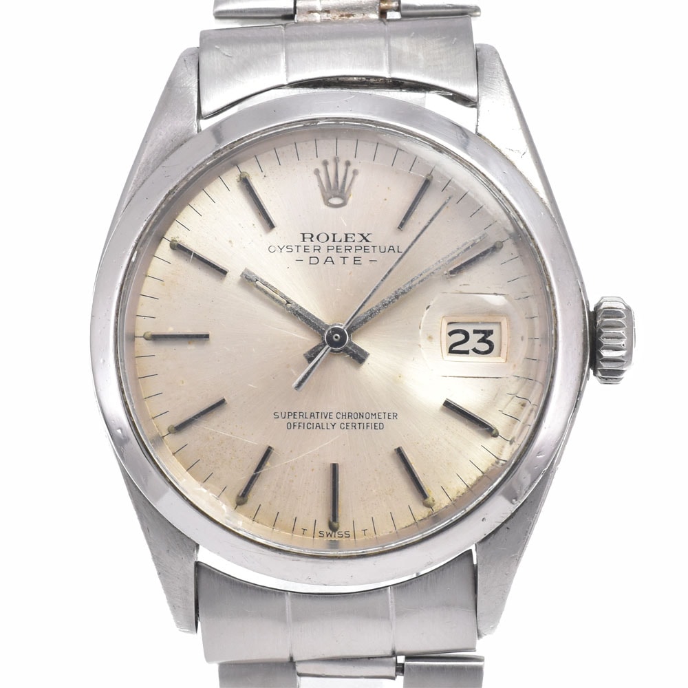 ロレックス ROLEX 1500 ヴィンテージ オイスターパーペチュアル デイト Cal.1570 シルバー 自動巻き メンズ 腕時計 D#149787