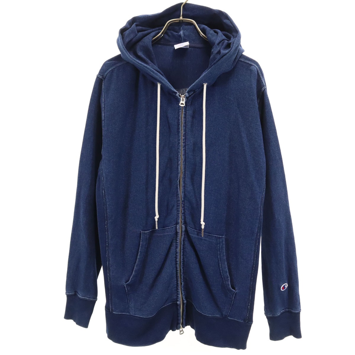 Champion チャンピオン リバースウィーブ 長袖 ジップパーカー L ネイビー系