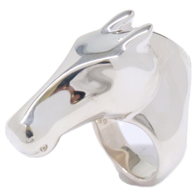 エルメス H113604B 00048 Ag925 ホースヘッドモチーフ ギャロップリングGM 52