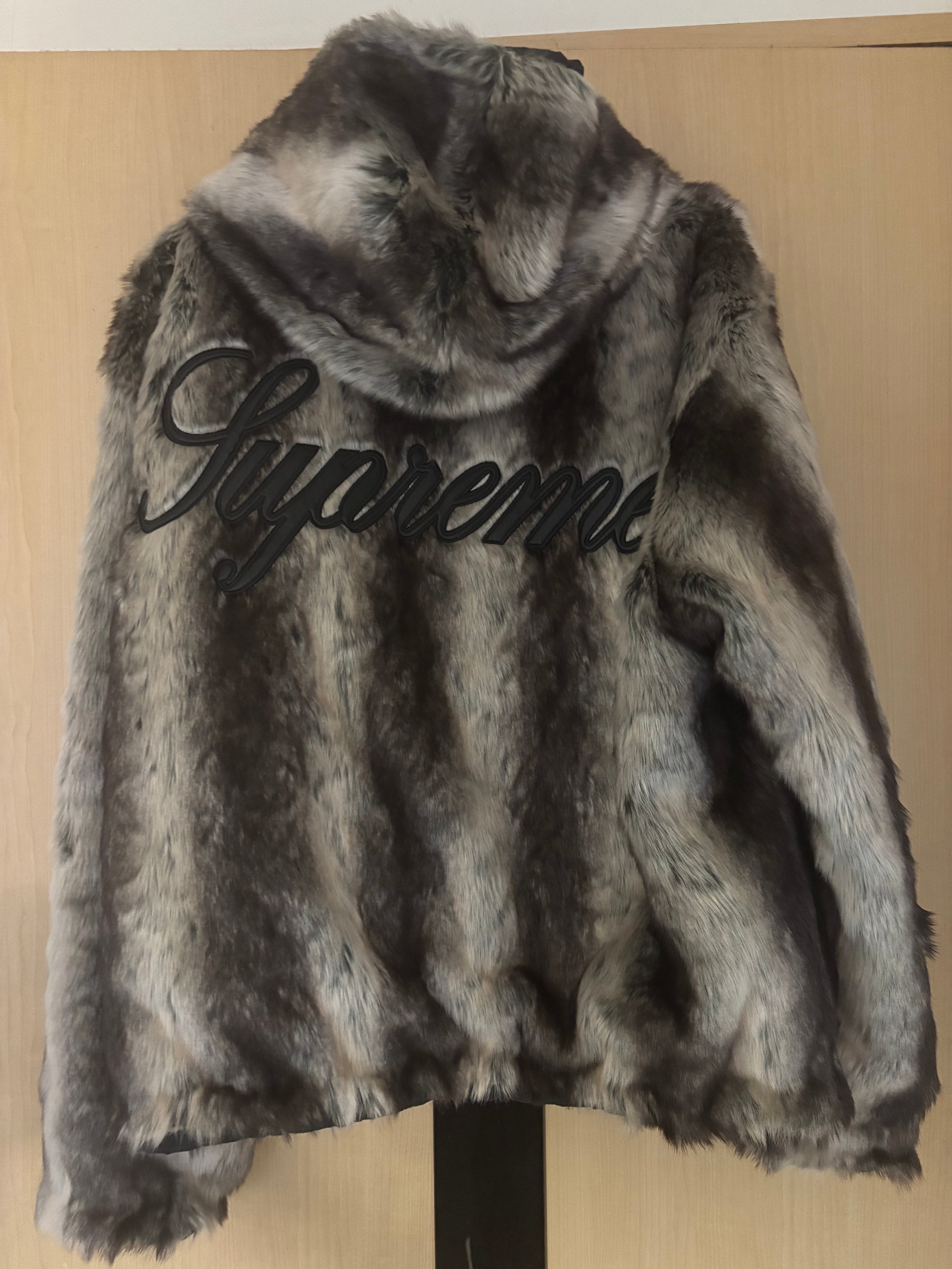 Supreme Faux Fur Reversible Hooded Jacket 