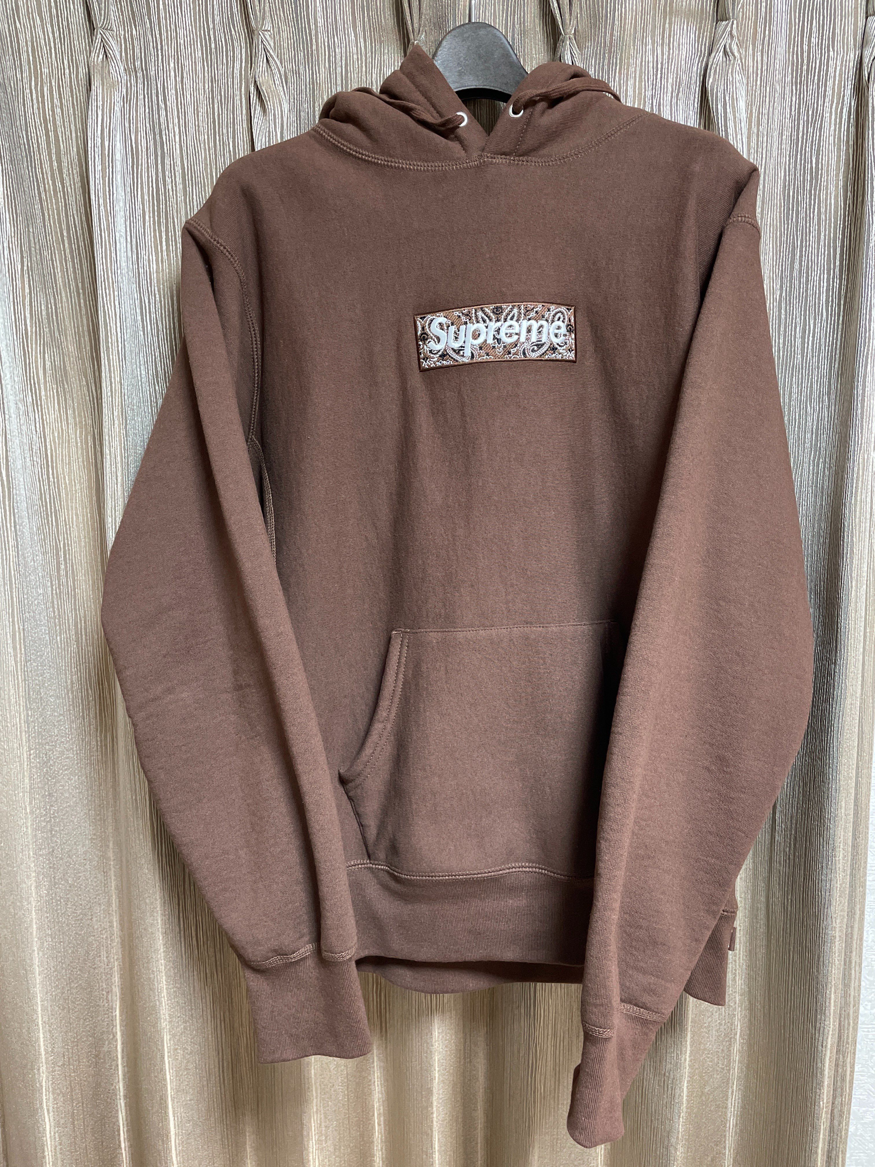 Supreme Bandana Box Logo Hooded Sweatshirt "Brown"