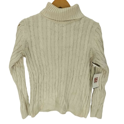 ケーブル編み タートルネック コットンニット セーター【1141783022441】