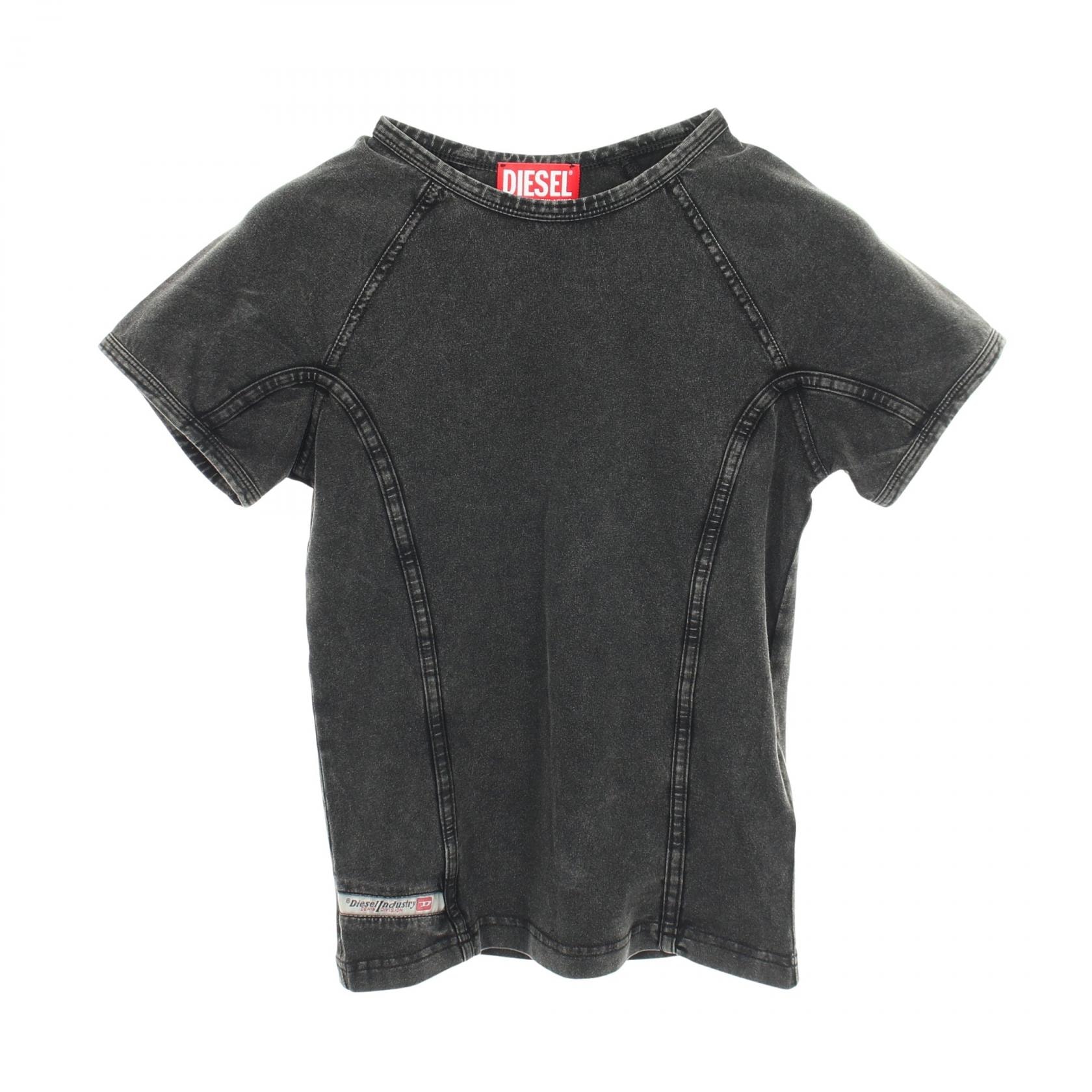 ディーゼル DIESEL T LYNNE 半袖Tシャツ 衣料品 トップス コットン ポリウレタン レディース グレー系 【中古】