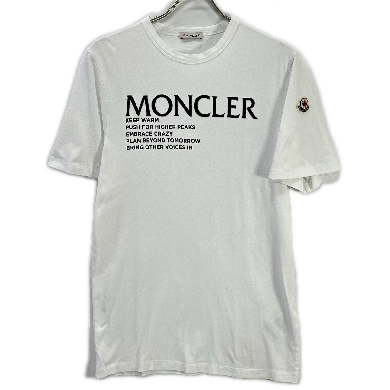 モンクレール ホワイト G20918C00042 21年製 フロッキー Tシャツ X S
