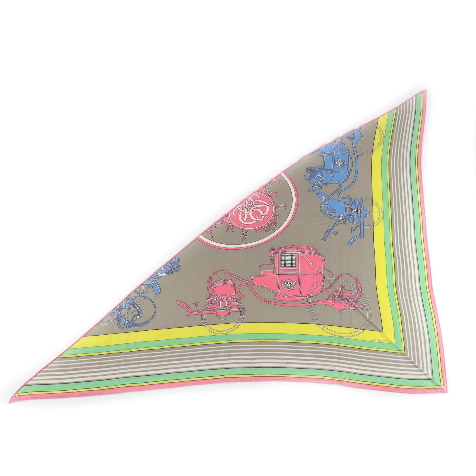 未使用品 エルメス ショール トライアングル エクスリブリス レディース