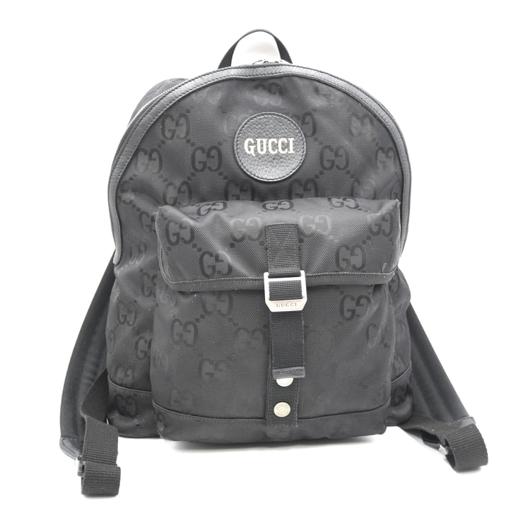 GUCCI(グッチ)オフ ザ グリッド バックパック リュック GGナイロン ブラック シルバー金具 644992 メンズ ユニセックス【中古】