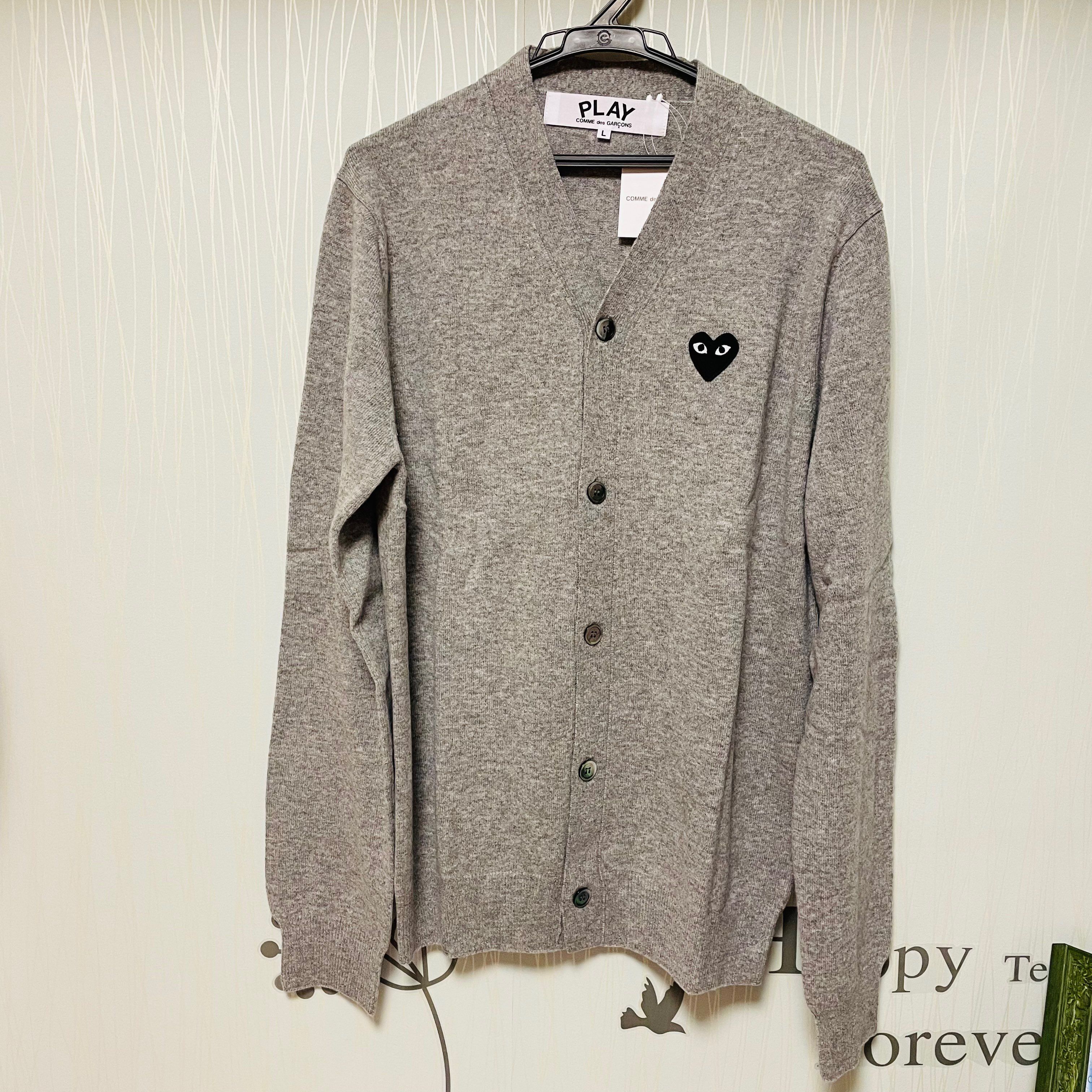 COMME des GARCONS メンズ ハートロゴ カーディガン