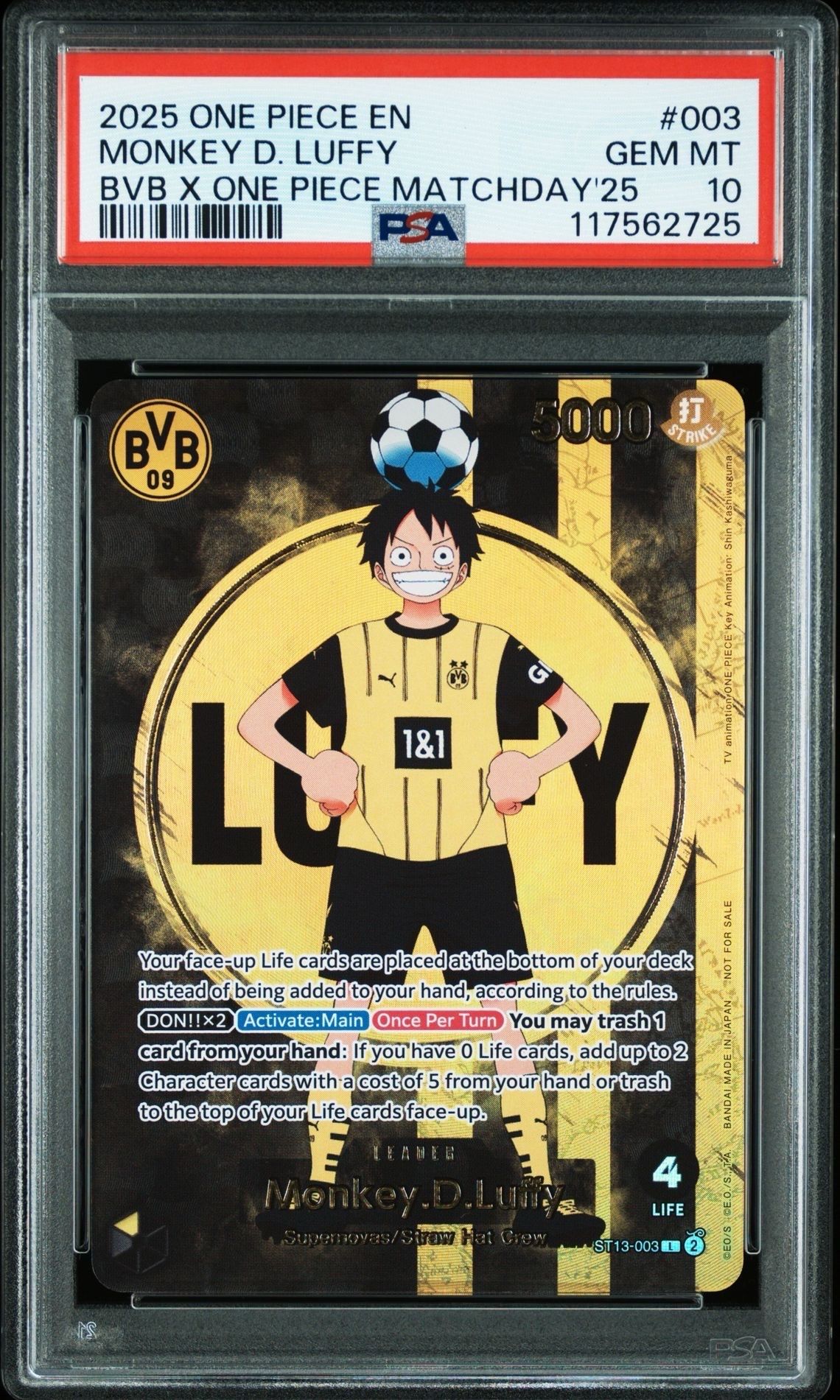 モンキー・D・ルフィ L [ST13-003]【英語版】(プロモーションカード「ボルシアドルトムント × ONE PIECE マッチデー 2025」)