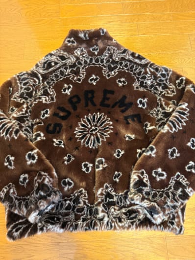 Supreme Bandana Faux Fur Bomber Jacket "Brown"
