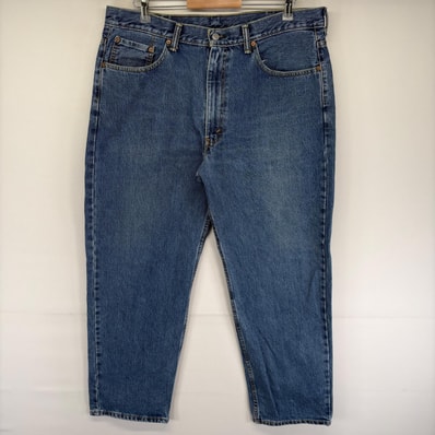 古着 リーバイス Levi's デニム パンツ 550 ジーパン ジッパーフライ テーパード ジーンズ バギー w38 L32 ブルー系 メンズ