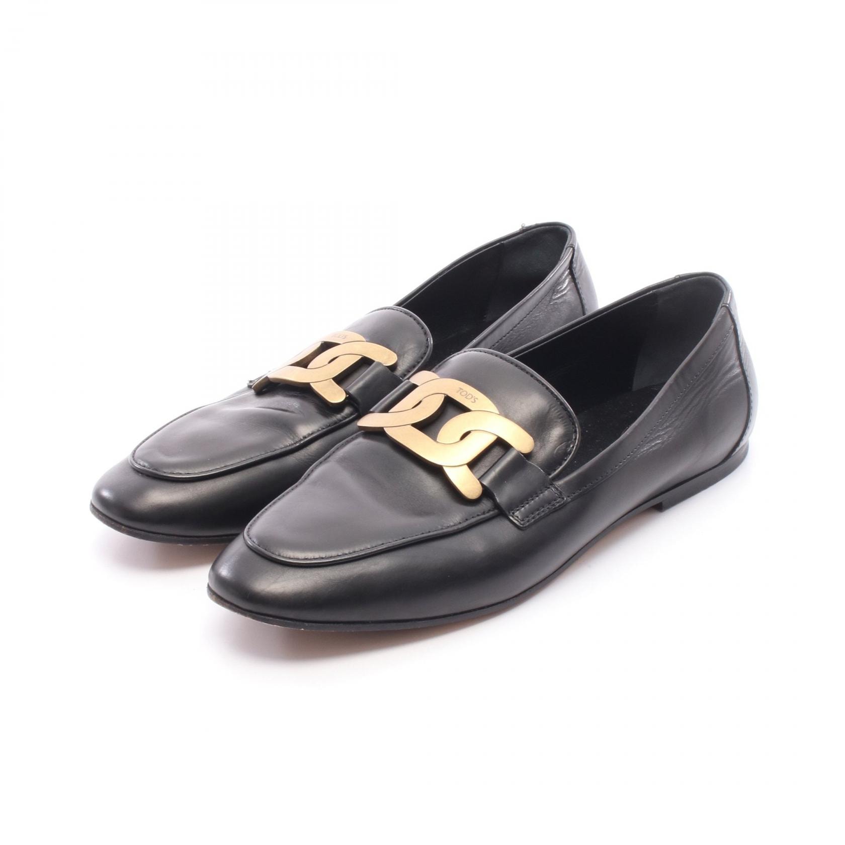 トッズ TOD'S KATE ケイト ローファー 靴 レザー レディース ブラック系 【中古】