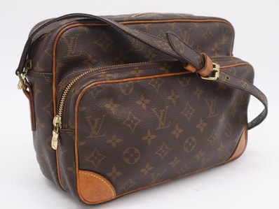 LOUIS VUITTON ルイ・ヴィトン モノグラム キャンバス ナイル M45244 ショルダーバッグ ブラウン コーティングキャンバス レザー レディース