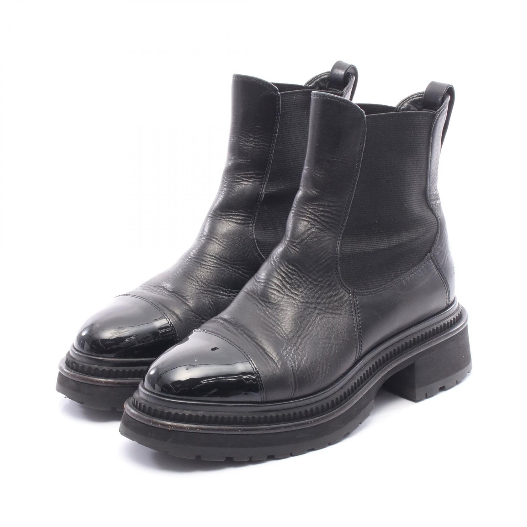 シャネル CHANEL ココマーク ブーツ 靴 レザー レディース ブラック系 G39208 【中古】