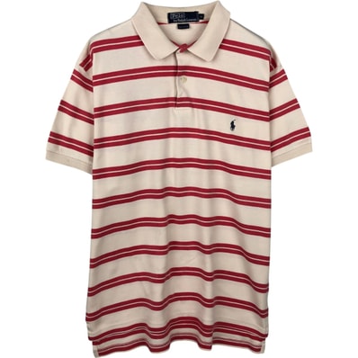 古着 ラルフローレン Ralph Lauren POLO by Ralph Lauren 半袖 ボーダー ポロシャツ メンズM相当/eaa643573