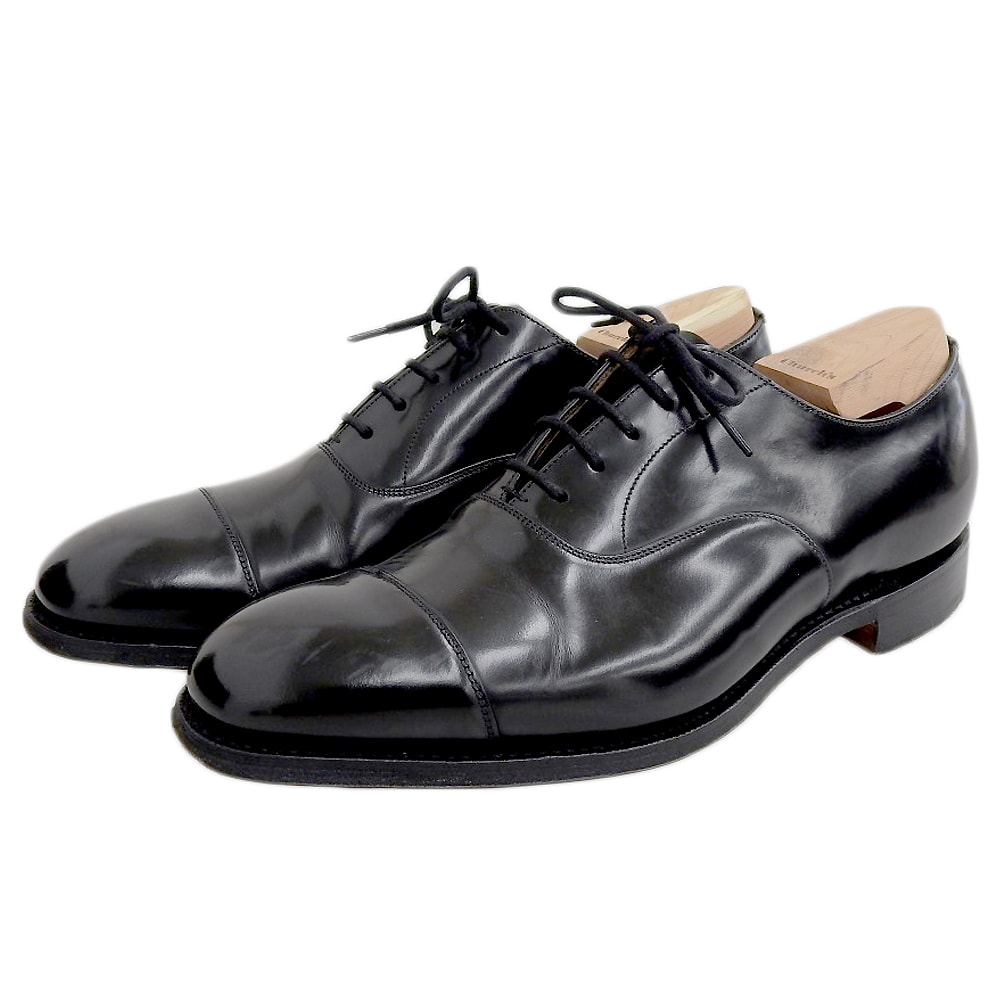 チャーチ 美品 5都市 ポリッシュバインダー コンサル ストレートチップ シューズ メンズ ブラック 7F 7F