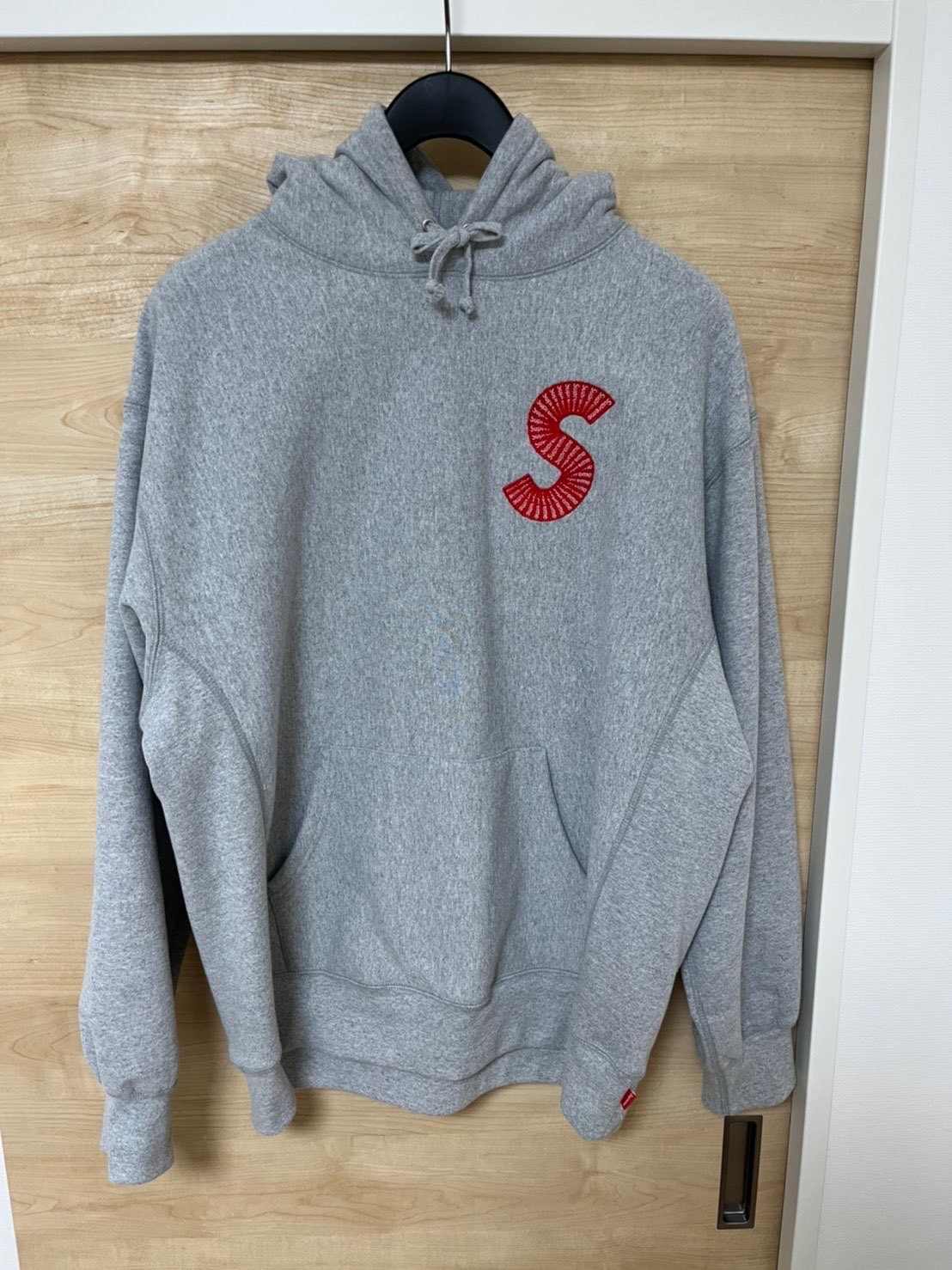 Supreme S Logo Hooded Sweatshirt "Heather Grey" (20FW)