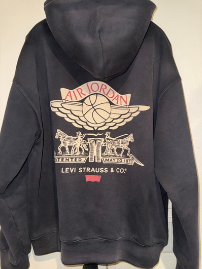 Nike Jordan x LEVI'S Heavyweight Fleece Zip Hoodie "Black" (Asia Size) IM6735-010