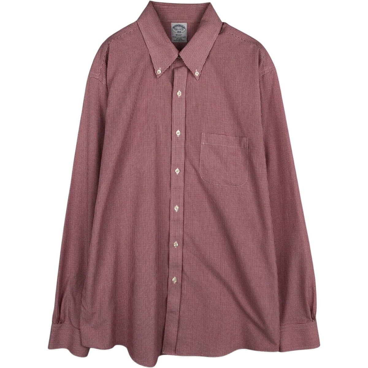 古着 ブルックスブラザーズ Brooks Brothers 1818 REGENT ギンガムチェック 長袖 ボタンダウンチェックシャツ メンズL相当/eaa635630