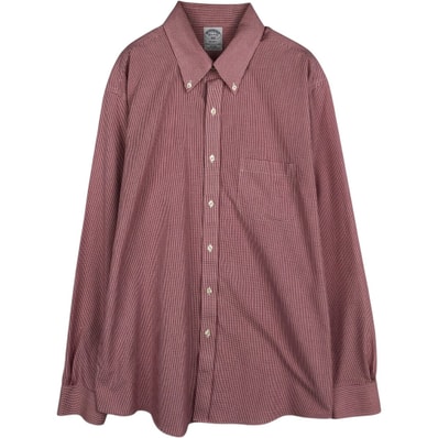 古着 ブルックスブラザーズ Brooks Brothers 1818 REGENT ギンガムチェック 長袖 ボタンダウンチェックシャツ メンズL相当/eaa635630