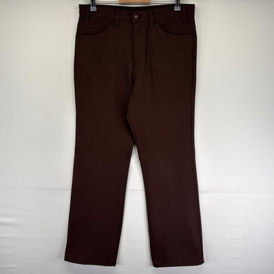 古着 リーバイス Levi's USA製 パンツ ジッパーフライ スコービルジッパー ストレート ワンポイントロゴ w32 L32 ブラウン系 メンズ