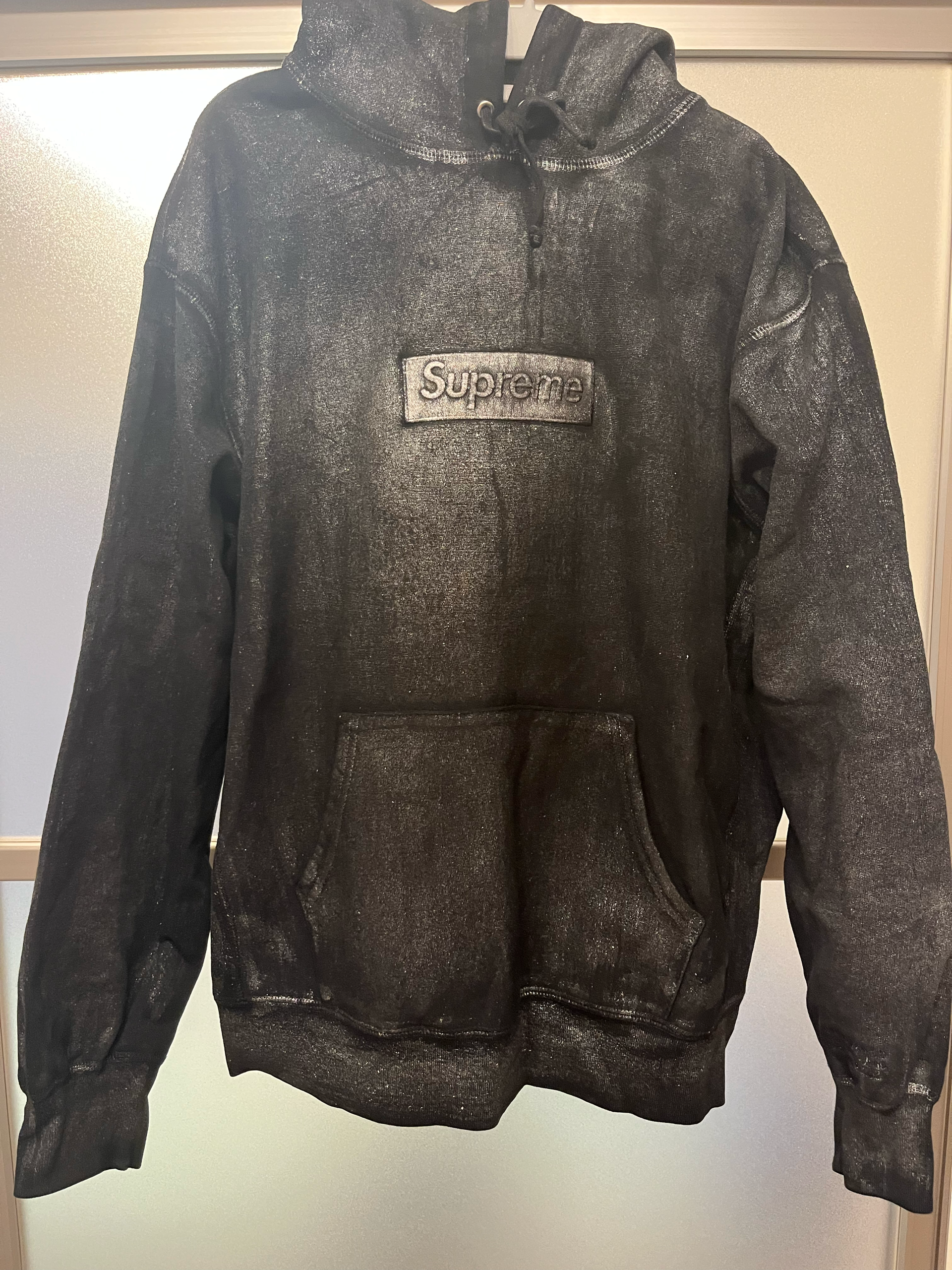 Supreme x MM6 Maison Margiela Foil Box Logo Hooded Sweatshirt "Black"