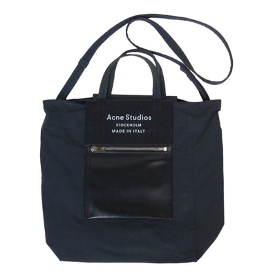 ACNE STUDIOS アクネストゥディオズ BAKER 2way トート ショルダー バッグ ネイビー系【中古】