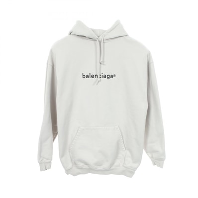 バレンシアガ BALENCIAGA パーカー 衣料品 トップス コットン メンズ レディース グレー系 578135 【中古】