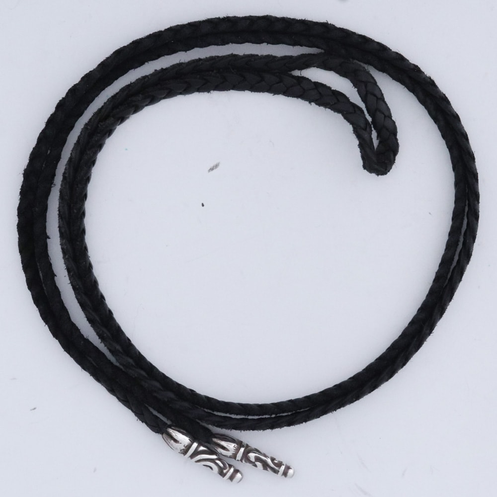 Chrome Hearts Tiny Scroll Leather Blade Chip "Silver"