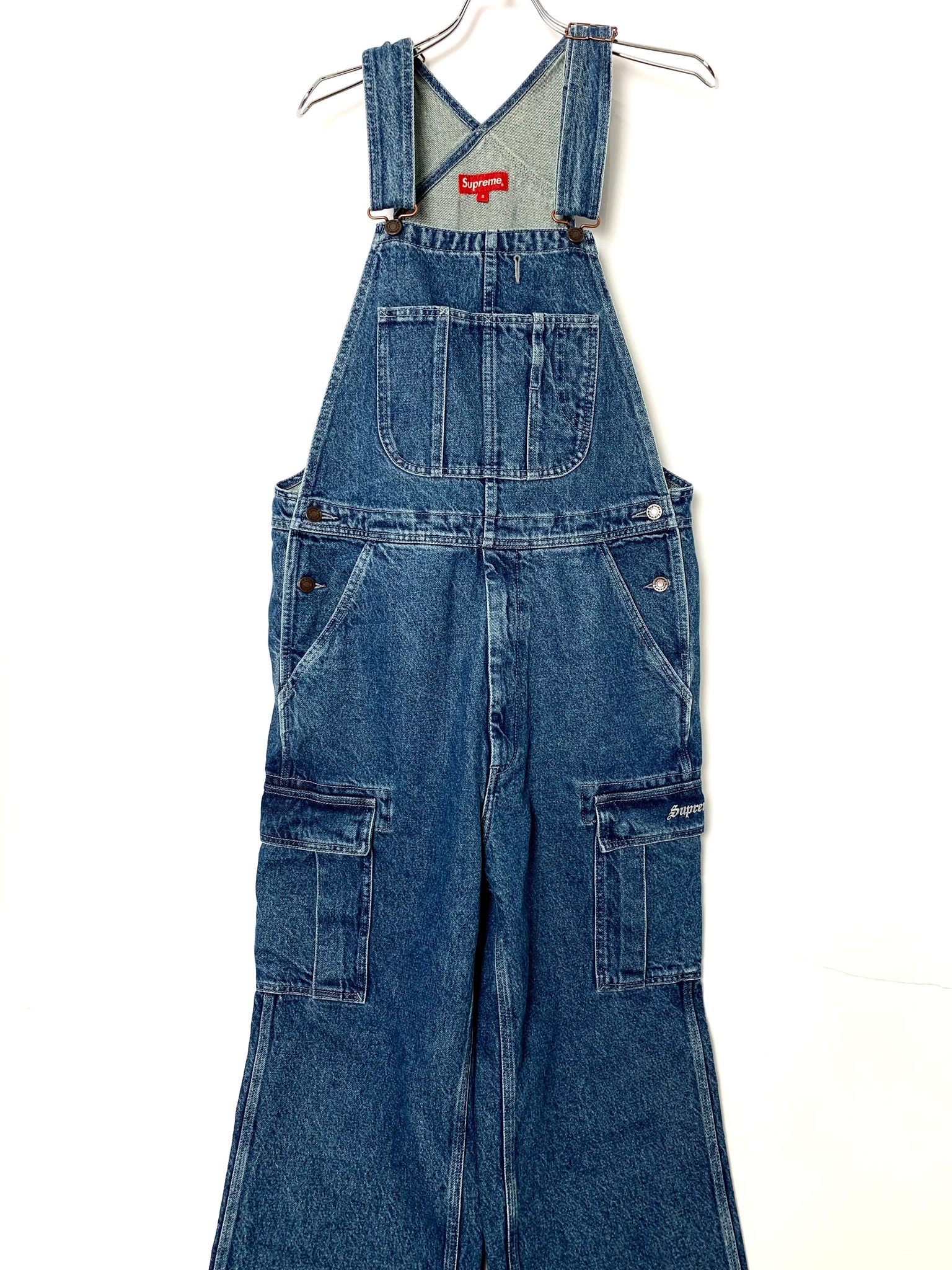 Supreme Cargo Denim Overalls "Washed Blue"