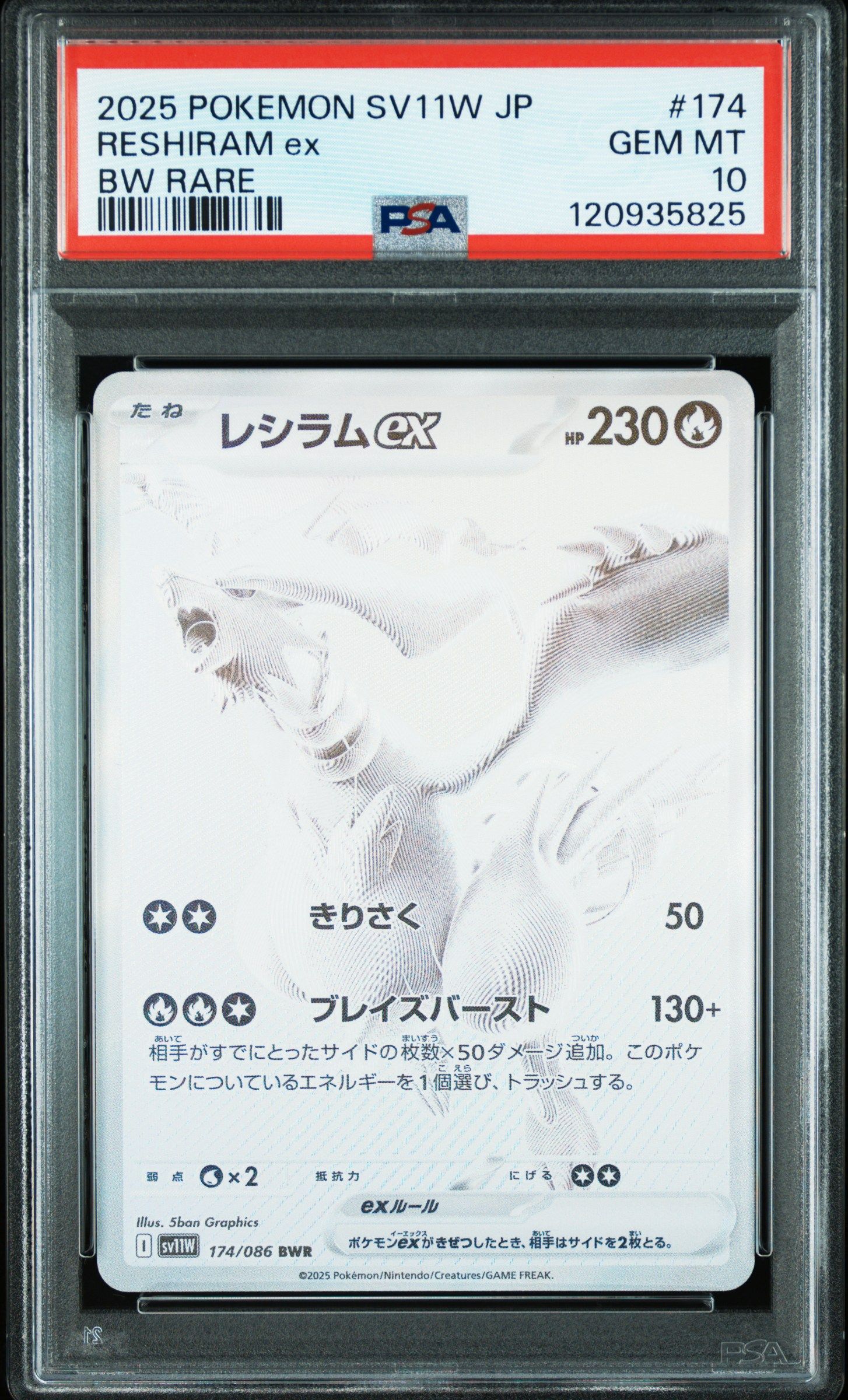 レシラムex BWR [SV11W 174/086](拡張パック「ホワイトフレア」)