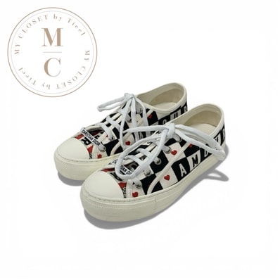 クリスチャンディオール CHRISTIAN DIOR スニーカー 靴 シューズ ファブリック ホワイト ブラック レッド ハート ロゴ