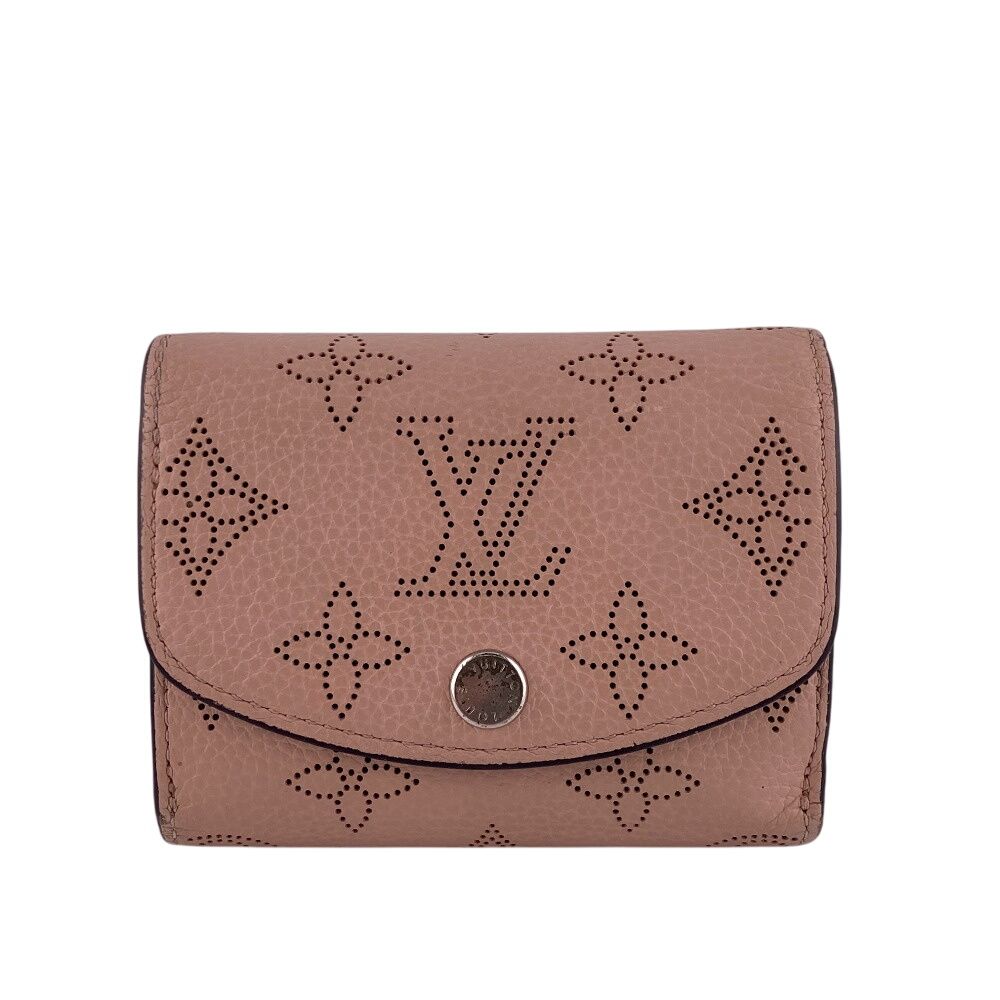 ルイヴィトン LOUIS VUITTON 三つ折り財布 マヒナ ポルトフォイユ イリス コンパクトウォレット M67499 ピンク