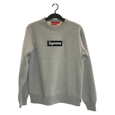 美品 Supreme シュプリーム ボックスロゴ グレー コットン ポリエステル/ スウェット トレーナー 602745 【中古】