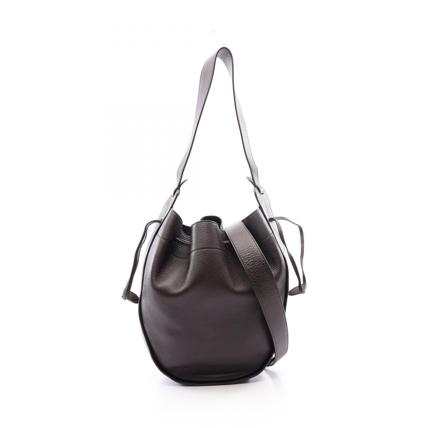 ザ ロウ THE ROW XL Drawstring Hobo Bag ショルダーバッグ バッグ レザー レディース ブラウン系 【中古】