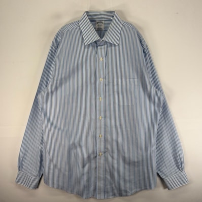 古着 ブルックスブラザーズ Brooks Brothers 長袖シャツ 胸ポケット L ブルー系 ストライプ メンズ