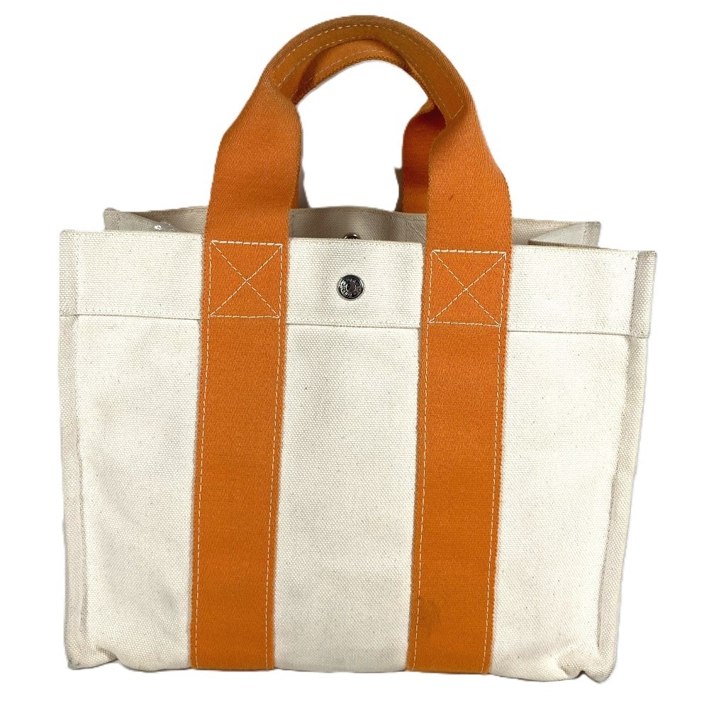 エルメス HERMES ボラボラPM ボラボラ PM ハンドバッグ カバン トートバッグ キャンバス オレンジ