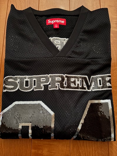 Supreme Sequin Football Jersey "Black"
