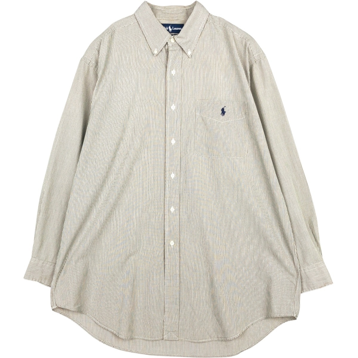 古着 ラルフローレン Ralph Lauren YARMOUTH 長袖 ボタンダウンチェックシャツ メンズXL相当/eaa676718
