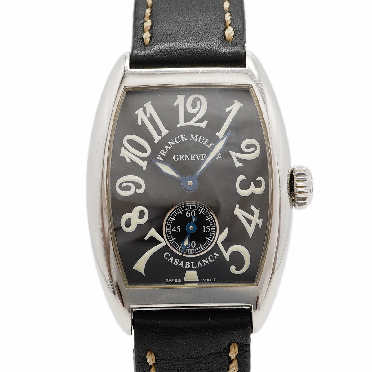 【6wgc0225】フランクミュラー カサブランカ スモールセコンド 1750S6 黒文字盤【中古】腕時計 レディース