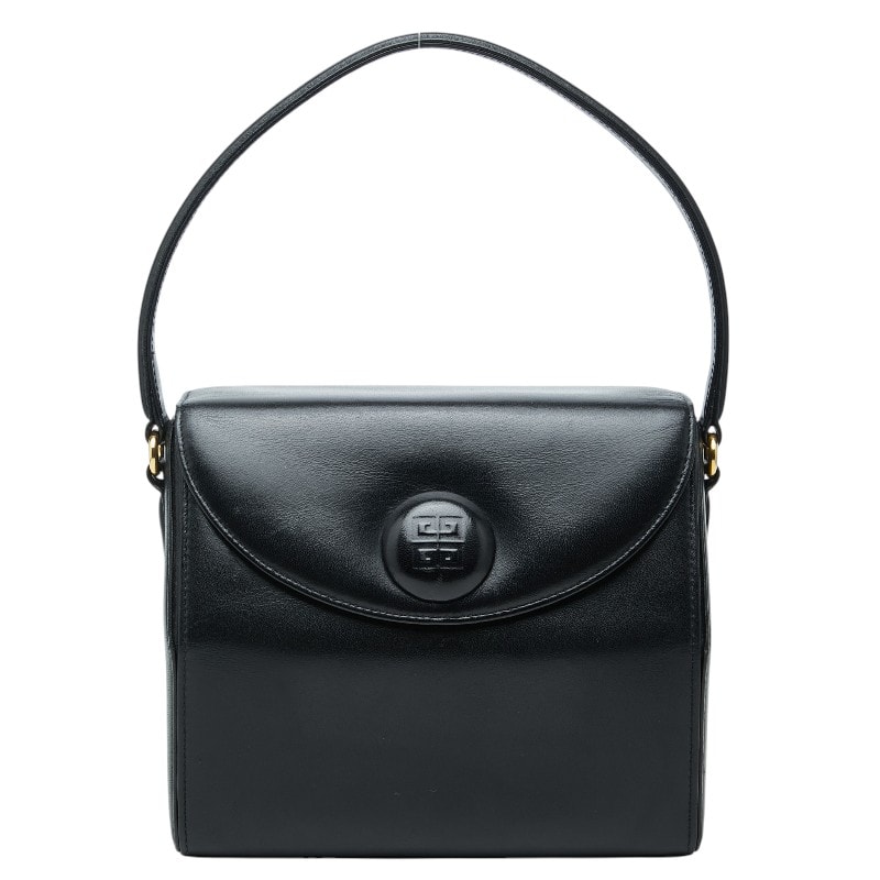 ジバンシー 4Gロゴ ハンドバッグ ブラック レザー レディース Givenchy 【中古】