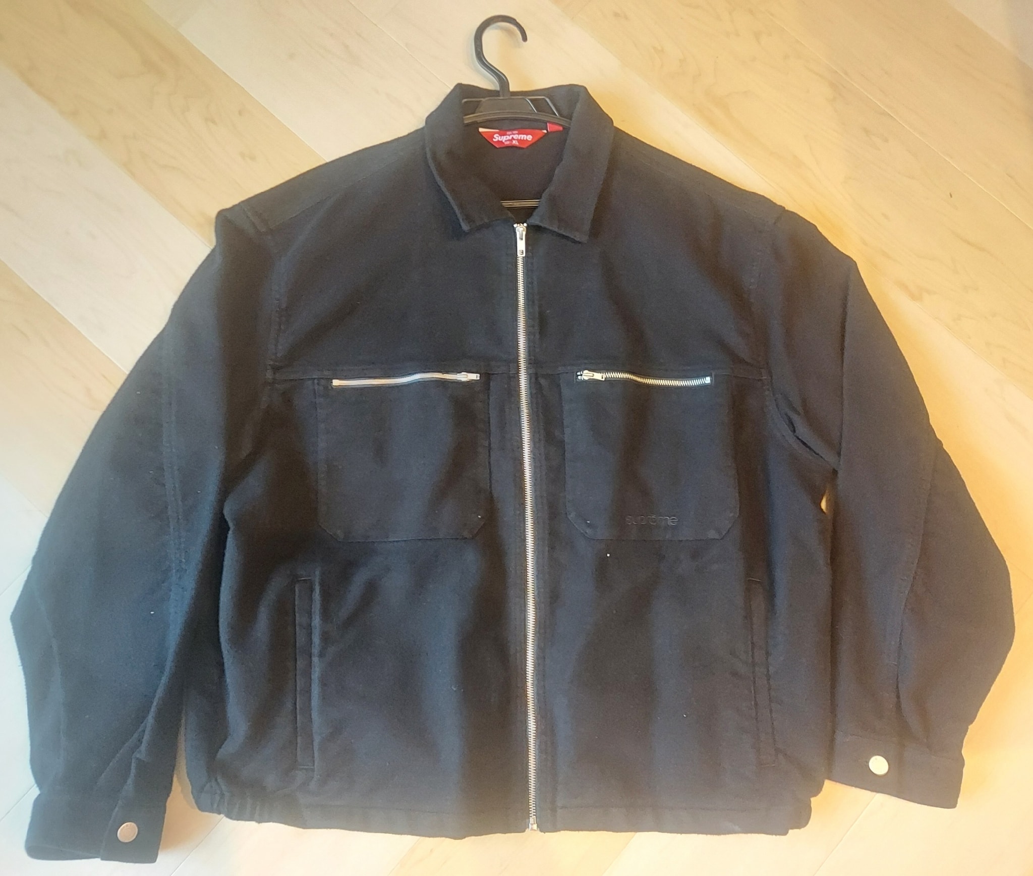 Supreme Moleskin Work Jacket "Black"