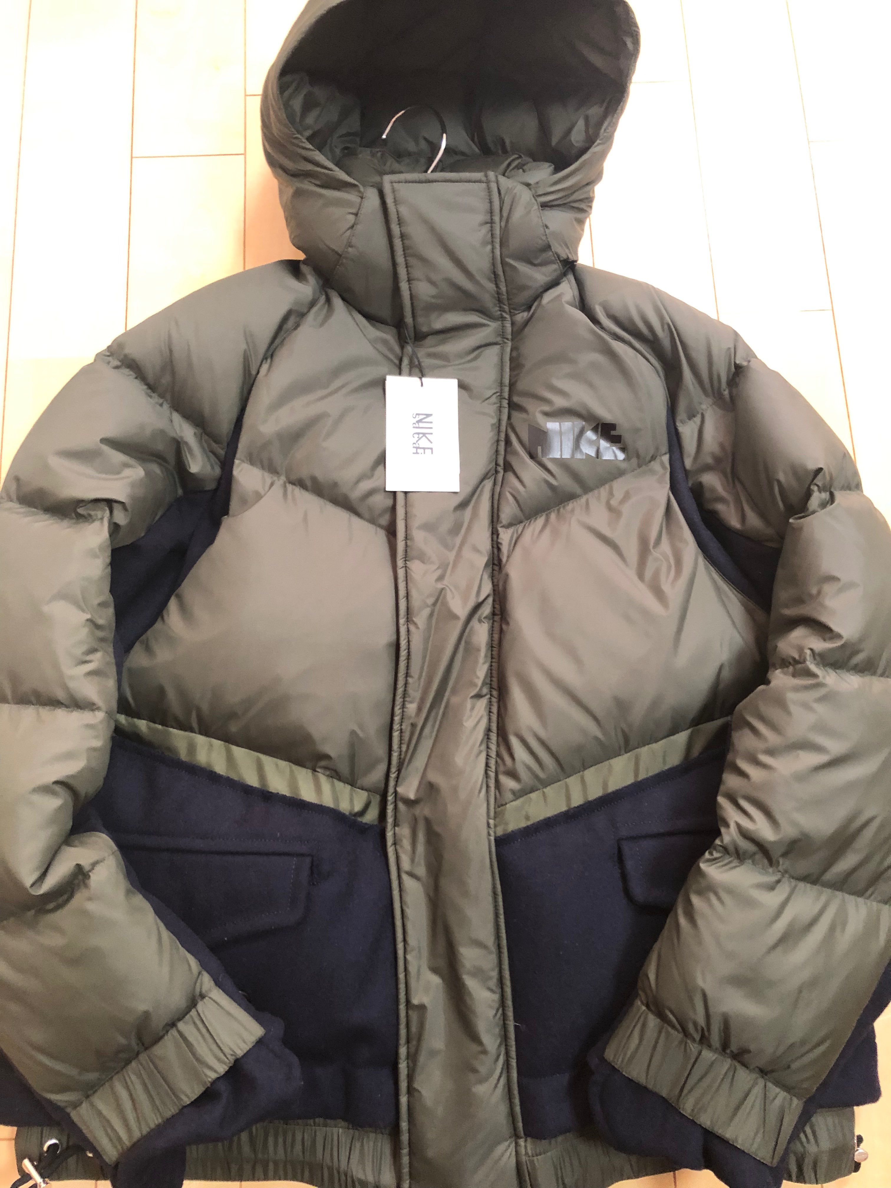 Nike x Sacai Mens Down Parka "Sequoia"