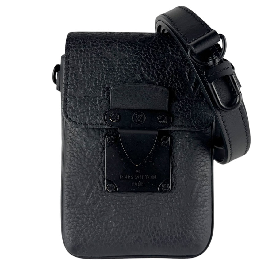 ルイ ヴィトン LOUIS VUITTON ショルダーバッグ モノグラム Sロック ヴェルティカル・ウェアラブル ウォレット レザー ブラック メンズ M81524【中古】 z9300