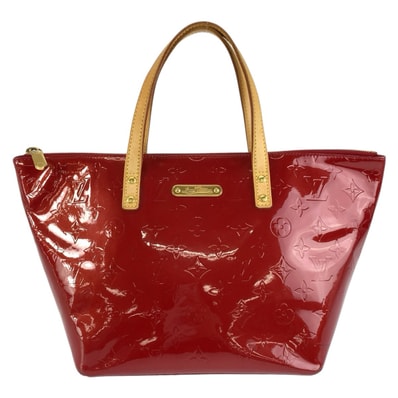 LOUIS VUITTON ルイヴィトン モノグラム ヴェルニ ベルヴューPM レッド ゴールド金具 パテントレザー ハンドバッグ トートバッグ 604568 【中古】