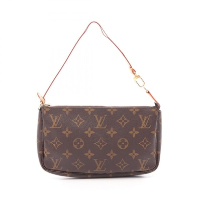 ルイ・ヴィトン LOUIS VUITTON ポシェットアクセソワール ハンドバッグ バッグ PVCコーティングキャンバス レザー モノグラム レディース ブラウン系 M51980 【中古】